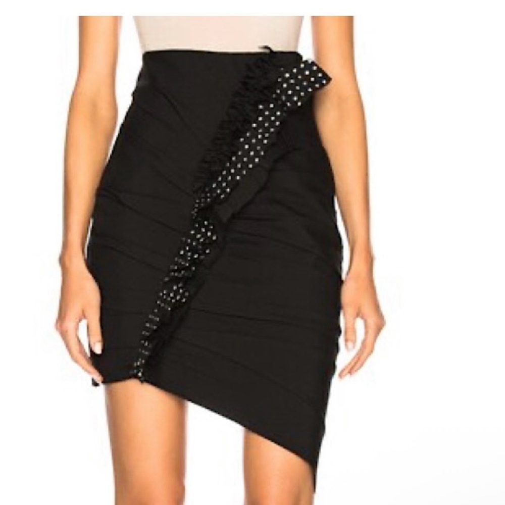 Saint Laurent Black Asymmetrical Skirt